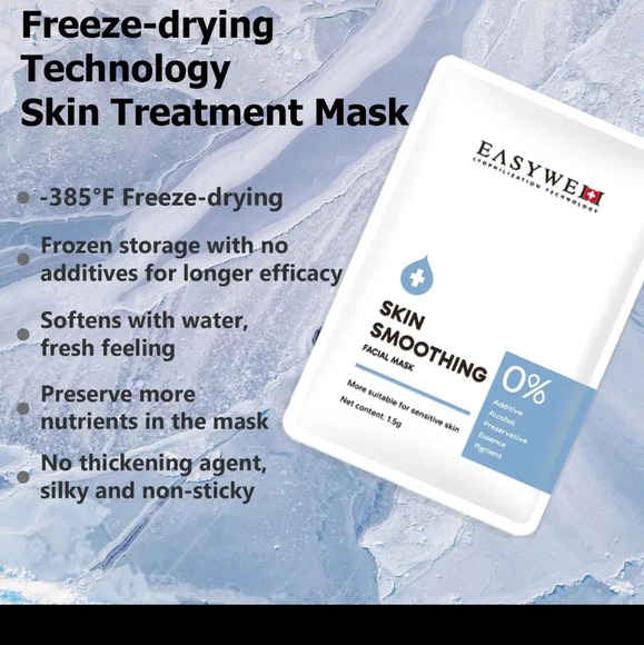 EASYWELL 5-Pack Face Sheet Mask for Skincare & Beauty, Vegan Collagen Freeze-dry - Picture 5 of 9